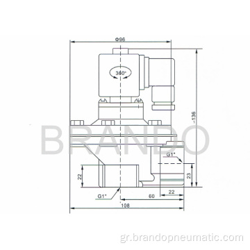 DMF-Z-25 3/4 ίντσα παλμό Jet βαλβίδα